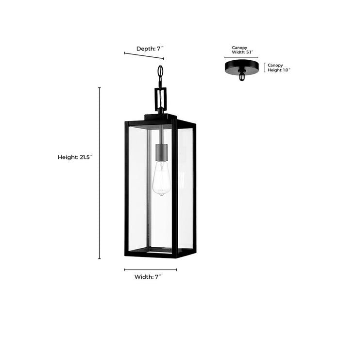 929 Lighting Atless 1Lt Outdoor Pendant, Bronze/Clear