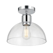 Millennium Knightsdale 1Lt Semi Flush Mount, Chrome/Clear - 6021-CH