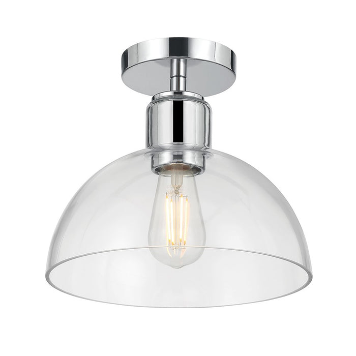 Millennium Knightsdale 1Lt Semi Flush Mount, Chrome/Clear - 6021-CH