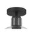 Millennium Knightsdale 1Lt Semi Flush Mount, Black/Clear