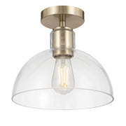 Millennium Lighting Knightsdale 1Lt Semi Flush Mount, Gold/Clear - 6021-MG