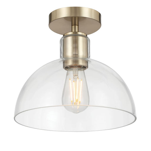 Millennium Lighting Knightsdale 1Lt Semi Flush Mount, Gold/Clear - 6021-MG