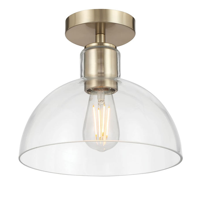 Millennium Lighting Knightsdale 1Lt Semi Flush Mount, Gold/Clear - 6021-MG