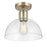 Millennium Lighting Knightsdale 1Lt Semi Flush Mount, Gold/Clear