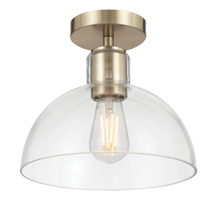 Millennium Lighting Knightsdale 1Lt Semi Flush Mount, Gold/Clear