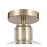 Millennium Lighting Knightsdale 1Lt Semi Flush Mount, Gold/Clear