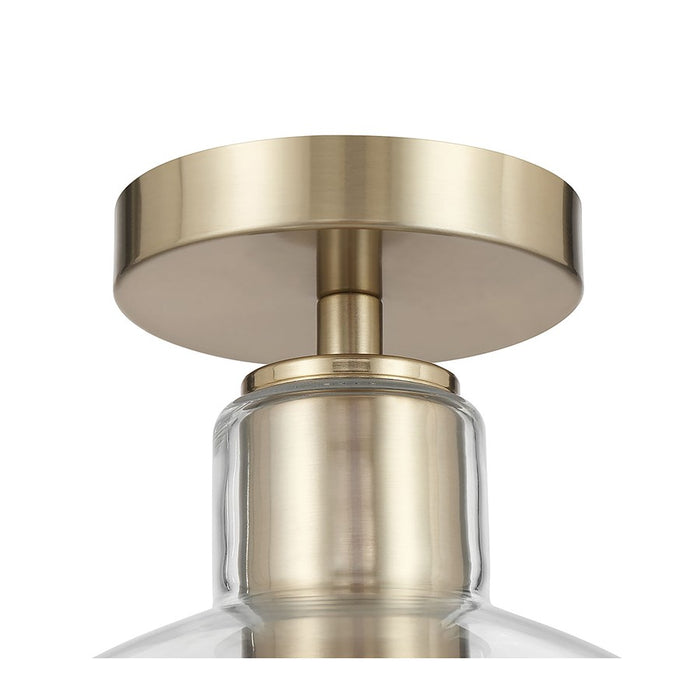 Millennium Lighting Knightsdale 1Lt Semi Flush Mount, Gold/Clear