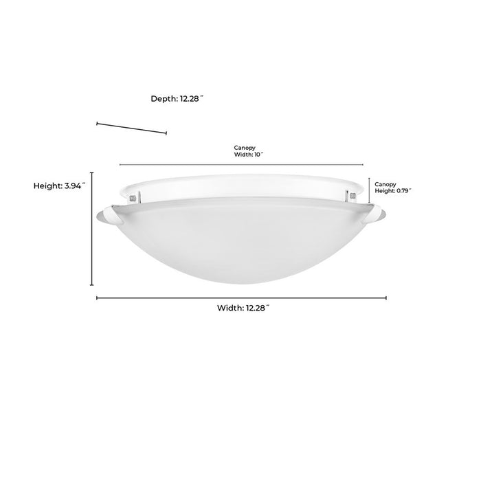 Millennium Lighting Sulona 2Lt 12" Flushmount, White/Frosted