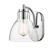 Millennium Knightsdale 9.25" High 1Lt Wall Sconce, Chrome/Clear - 6201-CH