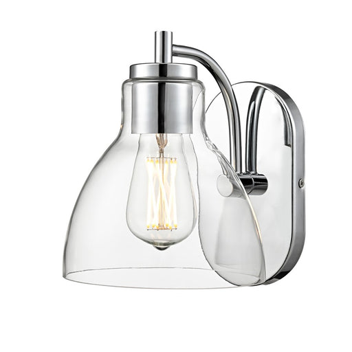 Millennium Knightsdale 9.25" High 1Lt Wall Sconce, Chrome/Clear - 6201-CH