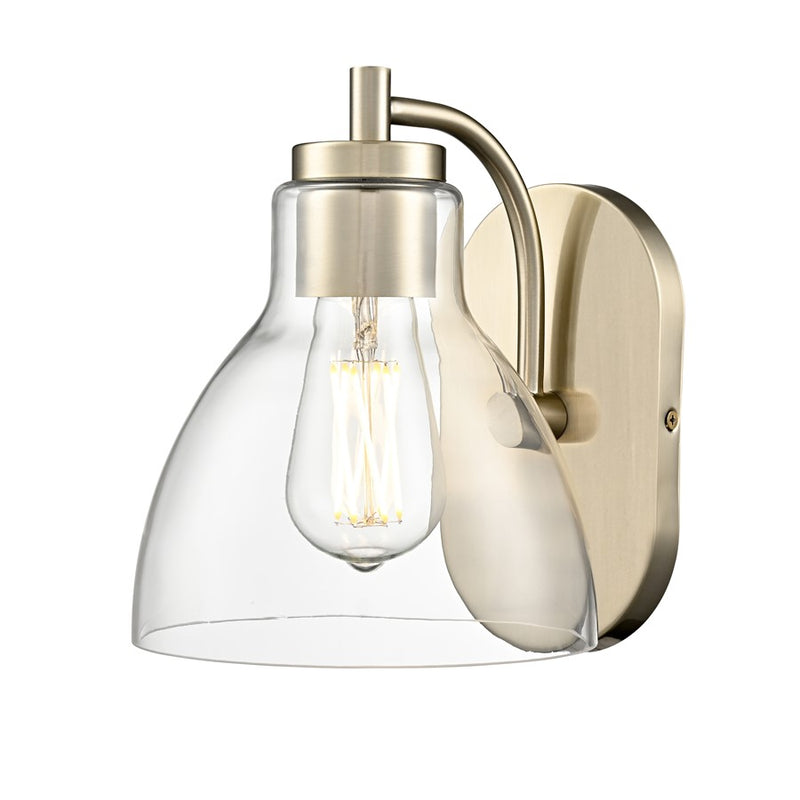 Millennium Lighting Knightsdale 9.25" High 1Lt Wall Sconce, Gold/Clear - 6201-MG