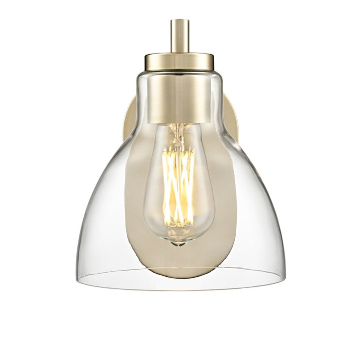 Millennium Lighting Knightsdale 9.25" High 1Lt Wall Sconce, Gold/Clear