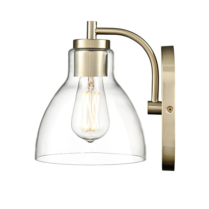 Millennium Lighting Knightsdale 9.25" High 1Lt Wall Sconce, Gold/Clear