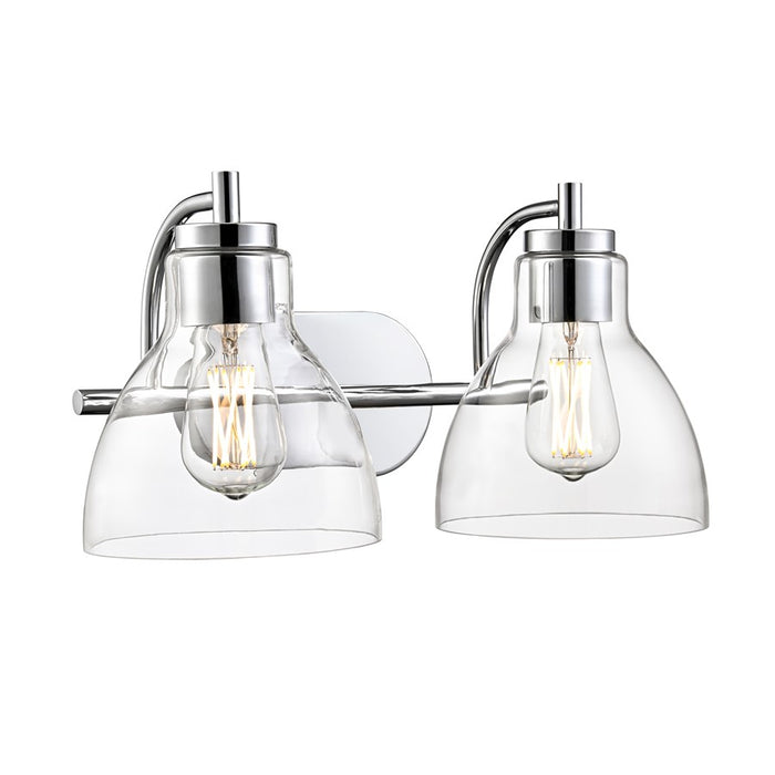 Millennium Lighting Knightsdale 17.5" 2Lt Vanity, Chrome/Clear - 6202-CH