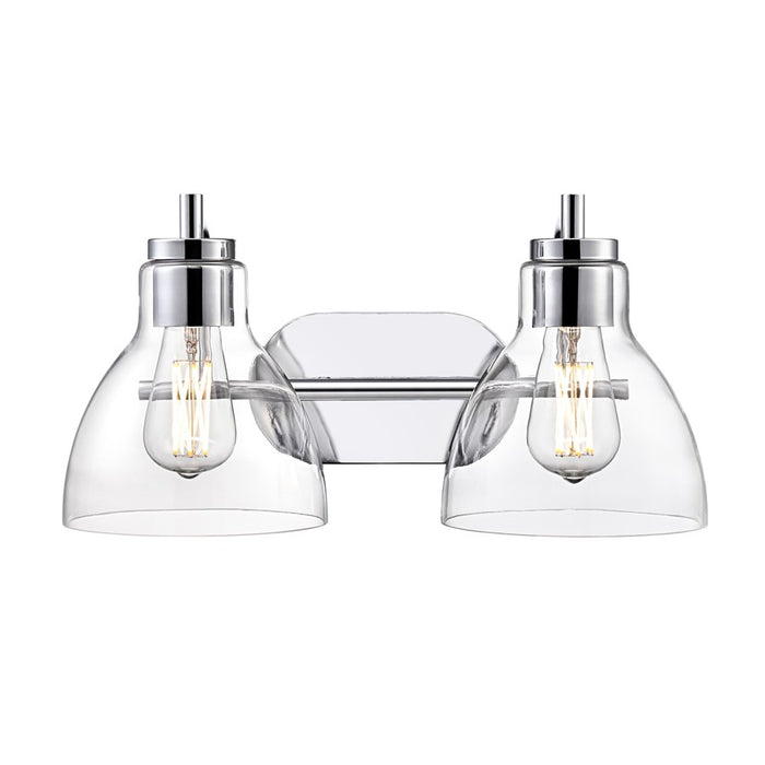 Millennium Lighting Knightsdale 17.5" 2Lt Vanity, Chrome/Clear