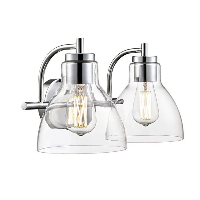 Millennium Lighting Knightsdale 17.5" 2Lt Vanity, Chrome/Clear