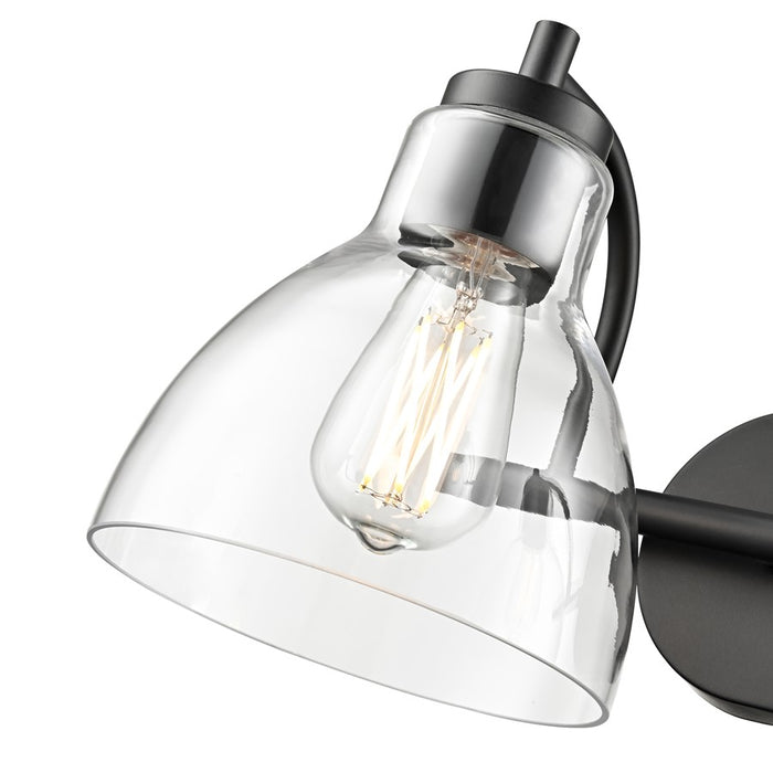 Millennium Lighting Knightsdale 17.5" 2Lt Vanity, Matte Black/Clear