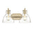 Millennium Lighting Knightsdale 17.5" 2Lt Vanity, Modern Gold/Clear