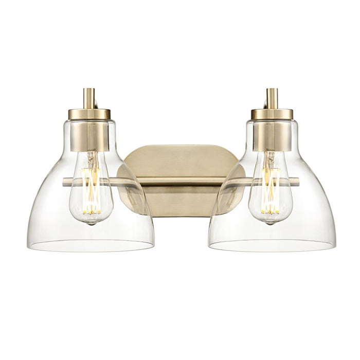 Millennium Lighting Knightsdale 17.5" 2Lt Vanity, Modern Gold/Clear