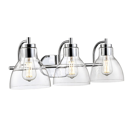 Millennium Lighting Knightsdale 25.25" 3Lt Vanity, Chrome/Clear - 6203-CH