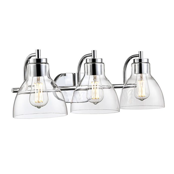 Millennium Lighting Knightsdale 25.25" 3Lt Vanity, Chrome/Clear - 6203-CH