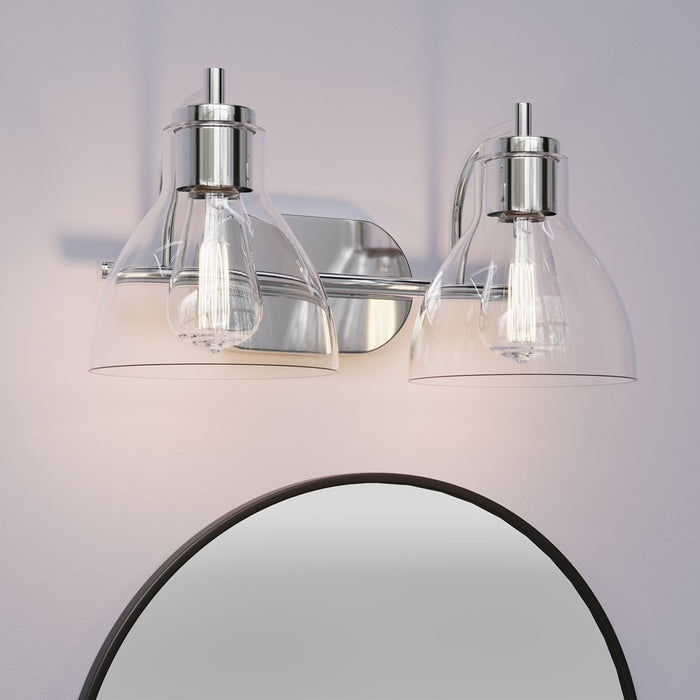 Millennium Lighting Knightsdale 25.25" 3Lt Vanity, Chrome/Clear