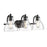 Millennium Lighting Knightsdale 25.25" 3Lt Vanity, Matte Black/Clear - 6203-MB