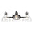 Millennium Lighting Knightsdale 25.25" 3Lt Vanity, Matte Black/Clear