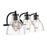 Millennium Lighting Knightsdale 25.25" 3Lt Vanity, Matte Black/Clear
