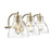 Millennium Lighting Knightsdale 25.25" 3Lt Vanity, Modern Gold/Clear