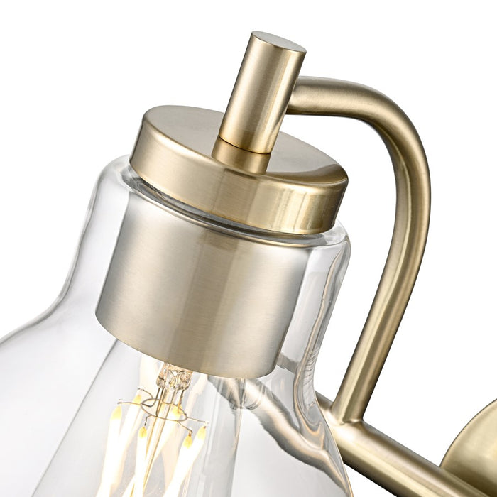 Millennium Lighting Knightsdale 25.25" 3Lt Vanity, Modern Gold/Clear