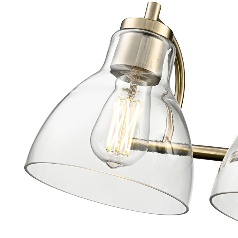 Millennium Lighting Knightsdale 25.25" 3Lt Vanity, Modern Gold/Clear