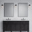 Millennium Riville 1Lt Wall Sconce, Black/Clear Striated