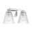 Millennium Riville 2Lt Bathroom Vanity Light, Chrome/Clear Striated - 63002-CH