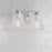Millennium Riville 2Lt Bathroom Vanity Light, Chrome/Clear Striated