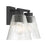 Millennium Riville 2Lt Bathroom Vanity Light, Black/Clear Striated