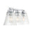 Millennium Riville 3Lt Bathroom Vanity Light, Chrome/Clear Striated