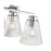Millennium Riville 4Lt Bathroom Vanity Light, Chrome/Clear Striated