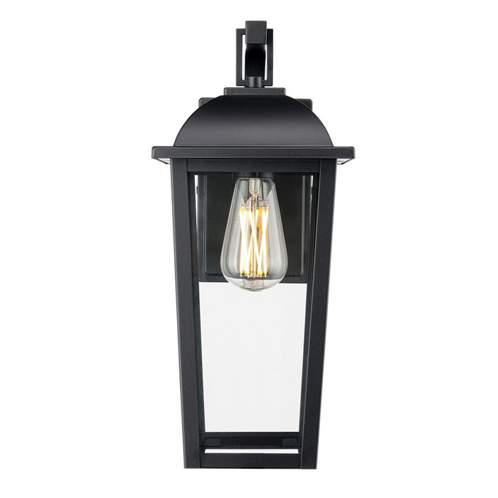 Millennium Houston 17" High 1Lt Outdoor Wall Lantern, Black/Clear
