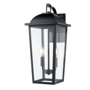 Millennium Houston 20.5" High 2Lt Outdoor Wall Lantern Black/Clear - 6302-PBK