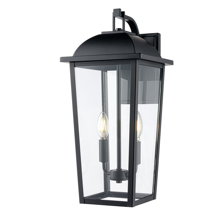 Millennium Houston 20.5" High 2Lt Outdoor Wall Lantern Black/Clear - 6302-PBK