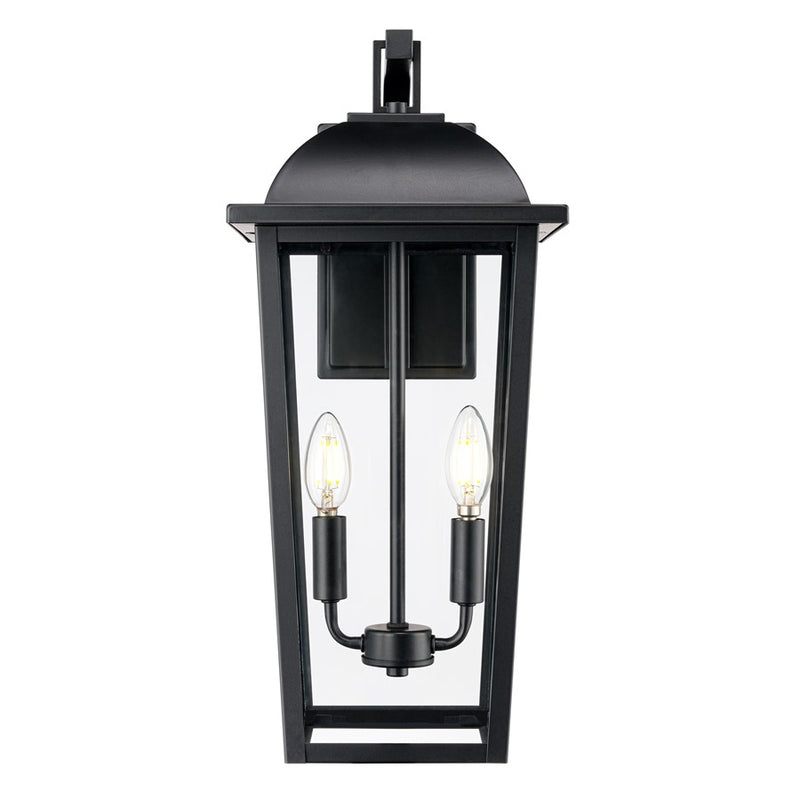 Millennium Houston 20.5" High 2Lt Outdoor Wall Lantern Black/Clear