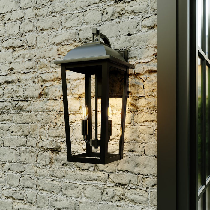 Millennium Houston 20.5" High 2Lt Outdoor Wall Lantern Black/Clear