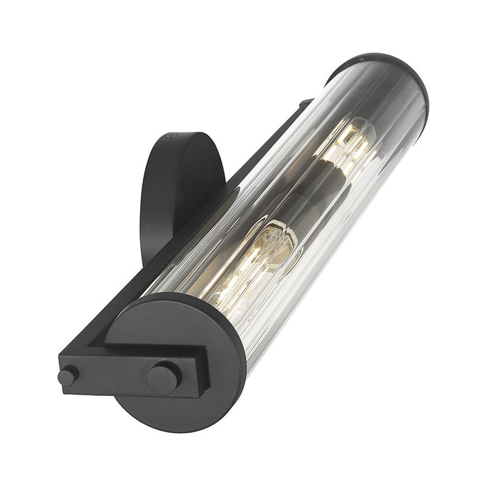 Millennium Cylora 2Lt Bathroom VanityLt Bar, Black/Clear Striated