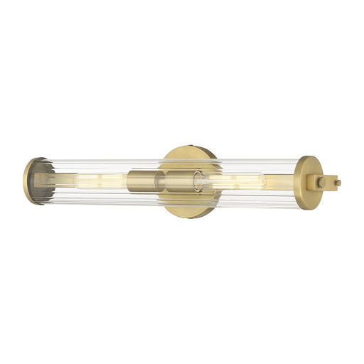 Millennium Cylora 2Lt Bathroom VanityLt Bar, Brass/Clear Striated - 63102-VB