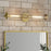 Millennium Cylora 2Lt Bathroom VanityLt Bar, Brass/Clear Striated