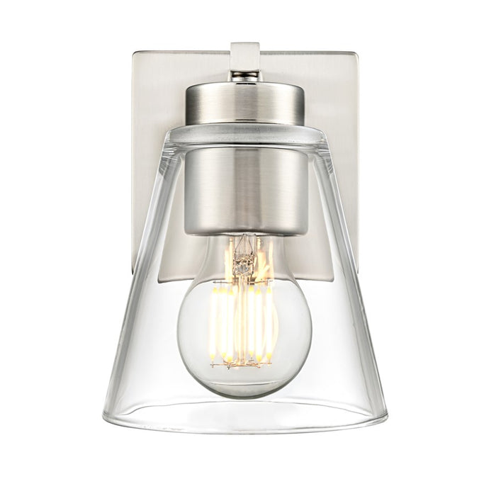 Millennium Lighting Strayhan 6.75" High 1Lt Wall Sconce, Nickel/Clear