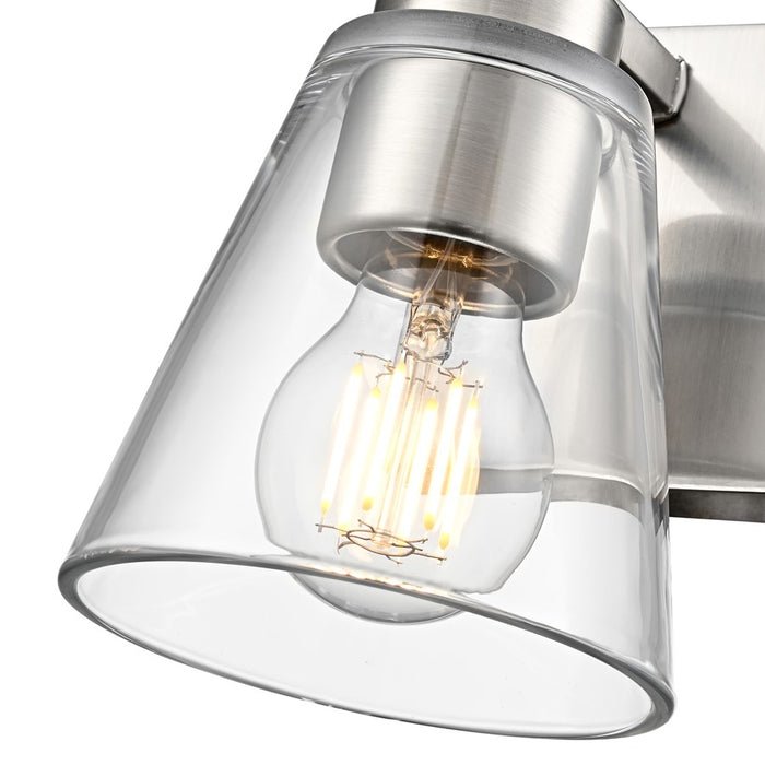 Millennium Lighting Strayhan 6.75" High 1Lt Wall Sconce, Nickel/Clear