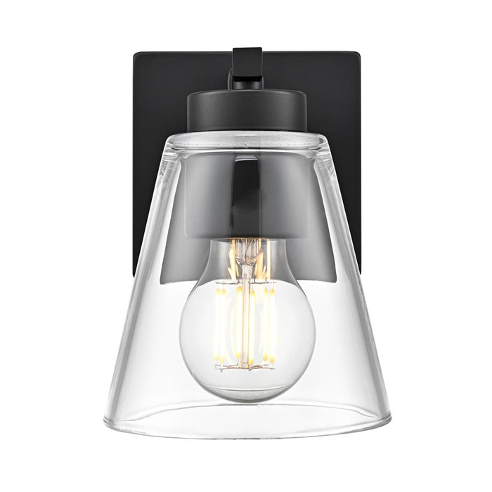 Millennium Lighting Strayhan 6.75" High 1Lt Wall Sconce, Black/Clear