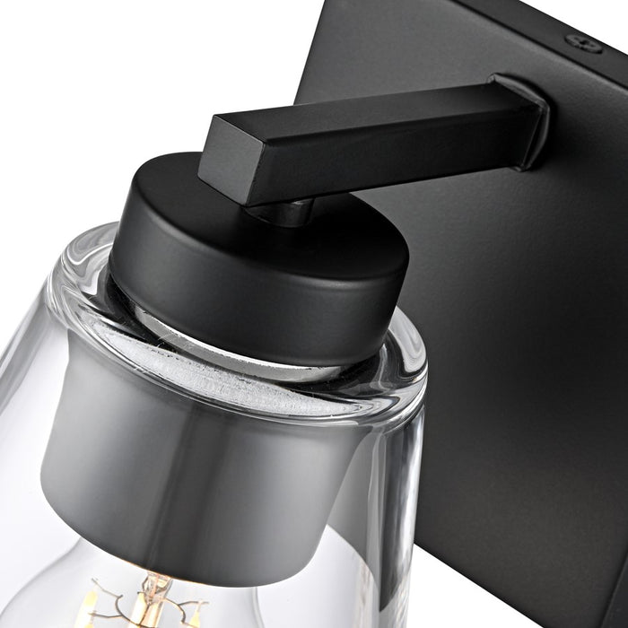 Millennium Lighting Strayhan 6.75" High 1Lt Wall Sconce, Black/Clear